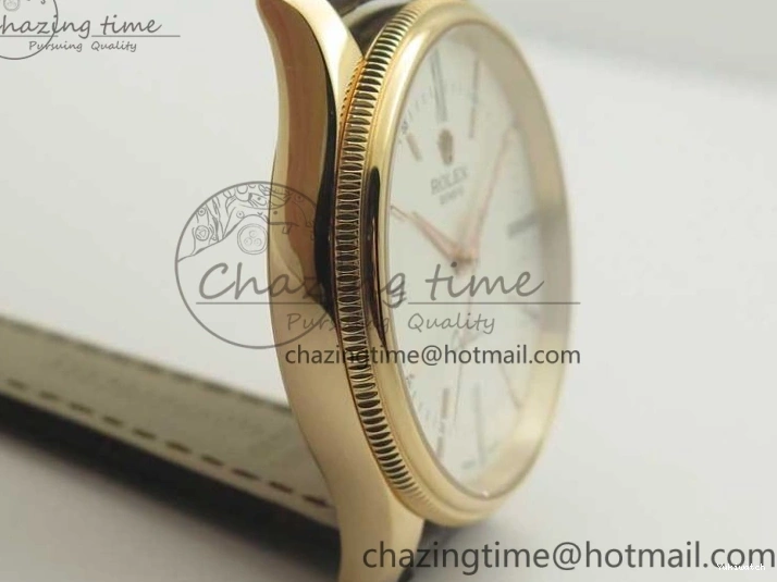 Edition Time V4 Marker 50509 Brown A3132 Cellini Dial Strap RG on MKF White Roman Leather Best 0131